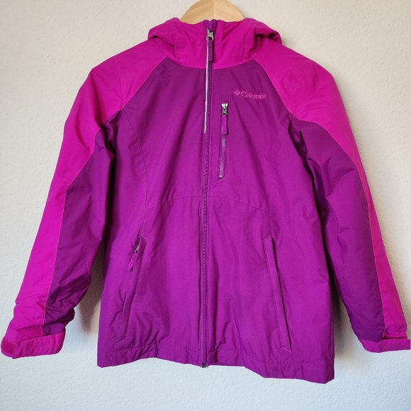 Colum Other - Youth Girl's Columbia Two Tone Pink Hooded Jacket Size M
